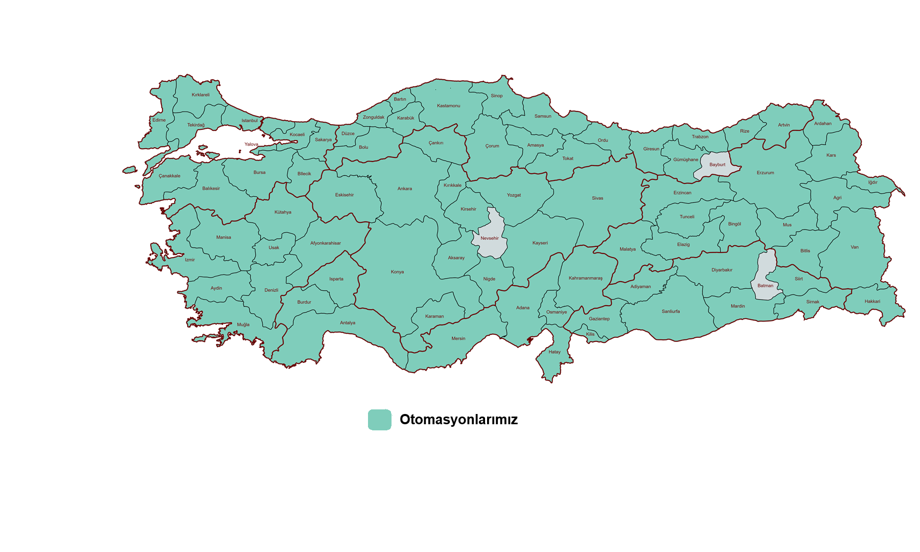 Otomasyon Kurulu İllerimiz